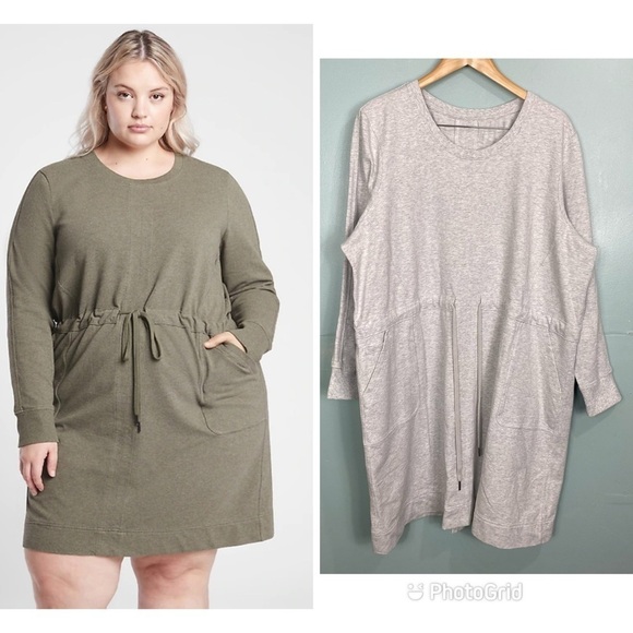 Athleta‎ Gray Farallon Heather Sweater Dress Sz 2X 657892 - Picture 1 of 7